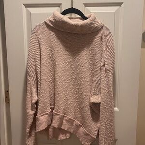 Free People Cream Cowl Neck Sweater